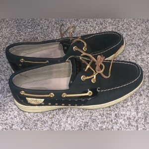 Black & Gold Sperrys